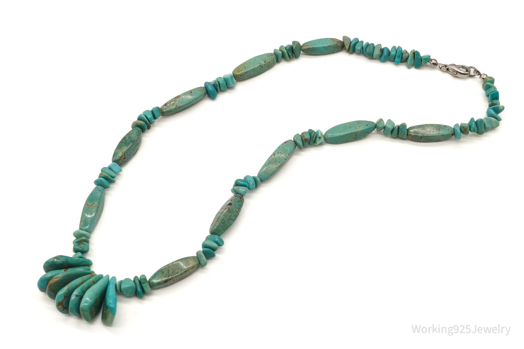 Vintage Native American Turquoise Bead Necklace 18" | Jewelry > Necklaces | Wiccan Center