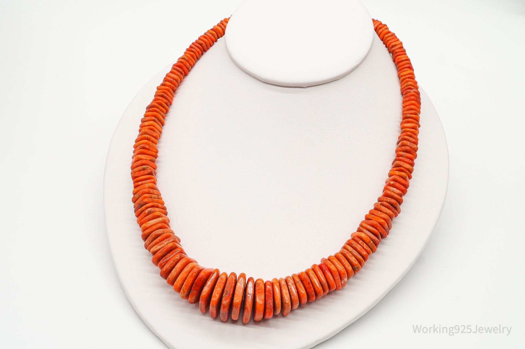 Vintage Desert Rose Trading Orange Sponge Coral Sterling Silver Necklace | Jewelry > Necklaces | Wiccan Center