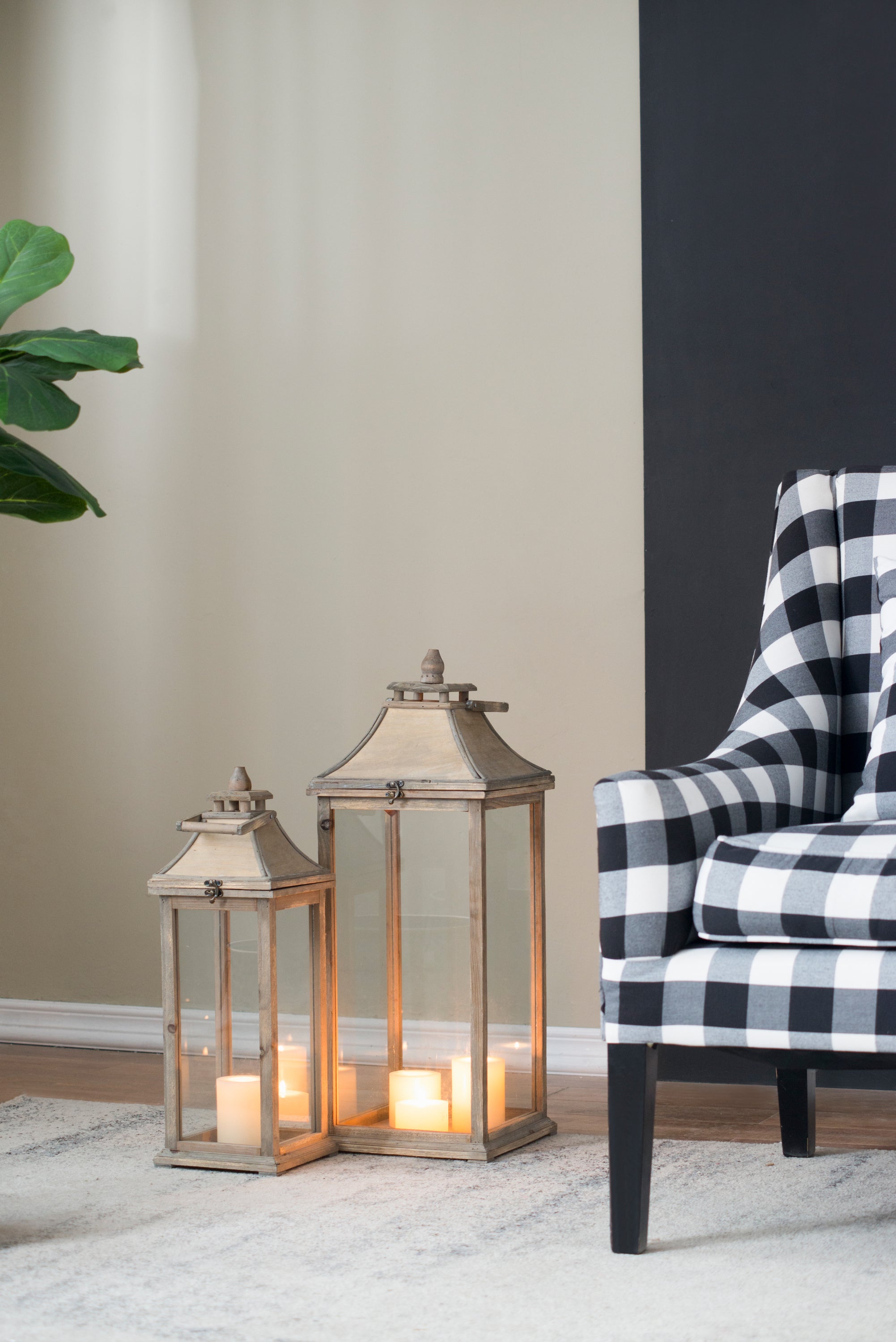 Wooden Candle Lantern Decorative, Hurricane Lantern Holder | Lanterns | Wiccan Center