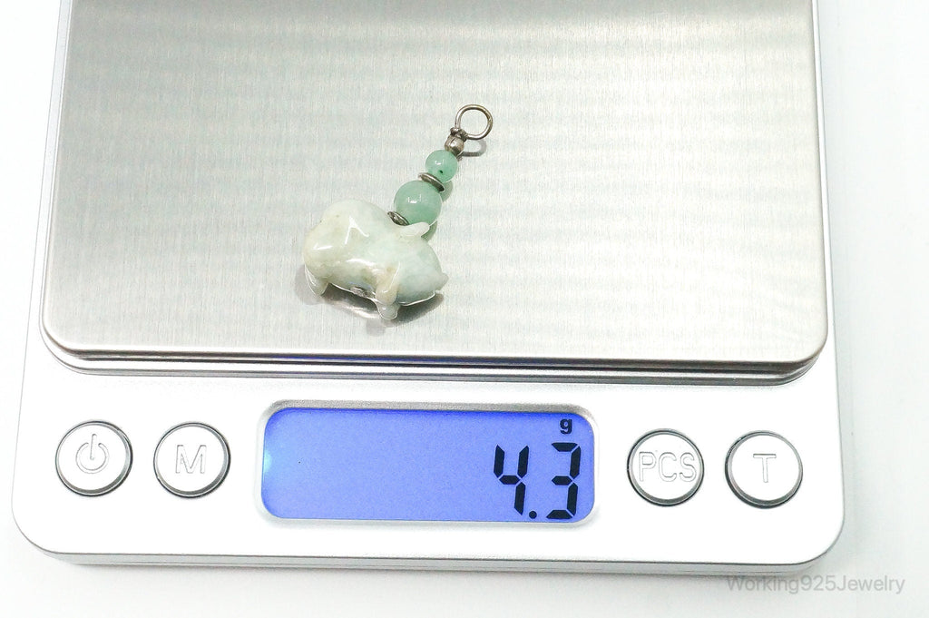 Vintage Carved Pig Jade Pendant | Jewelry > Necklaces > Pendants | Wiccan Center