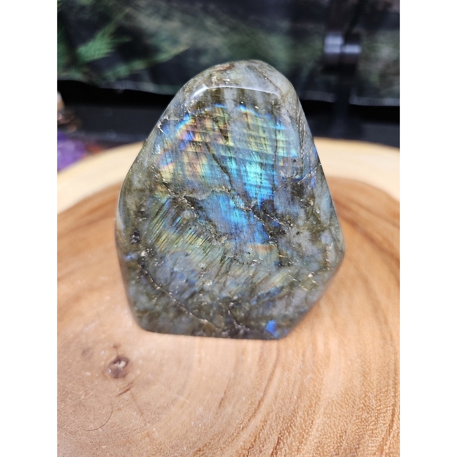 1.48LB 1Pcs Natural Rainbow Labradorite Crystal Spectrolite Stone | Mineral Specimens | Wiccan Center
