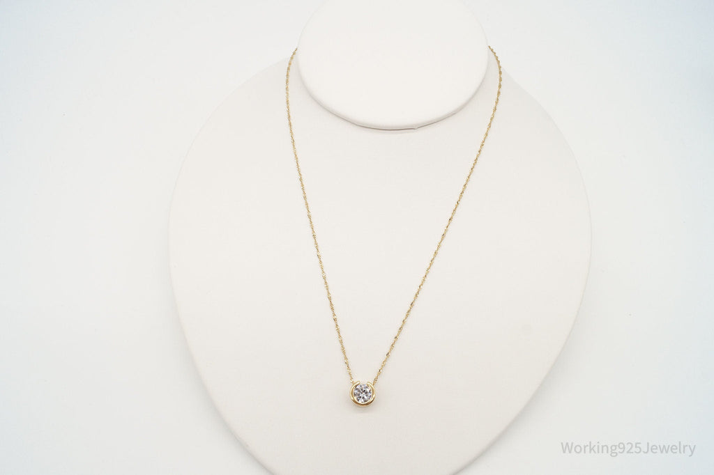Designer Milor Gold Vermeil Cubic Zirconia Sterling Silver Necklace | Jewelry > Necklaces > Pendants | Wiccan Center