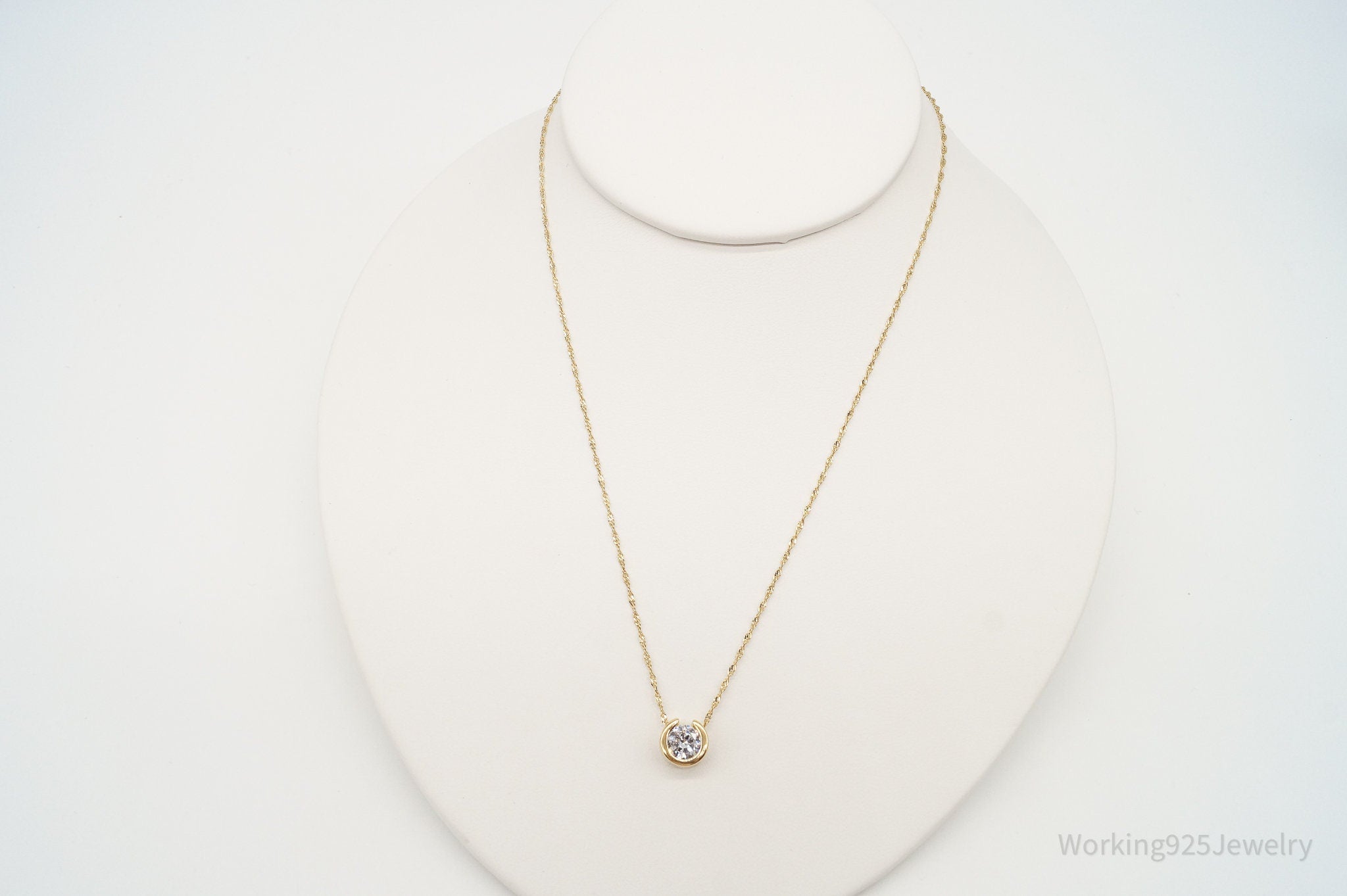 Designer Milor Gold Vermeil Cubic Zirconia Sterling Silver Necklace | Jewelry > Necklaces > Pendants | Wiccan Center
