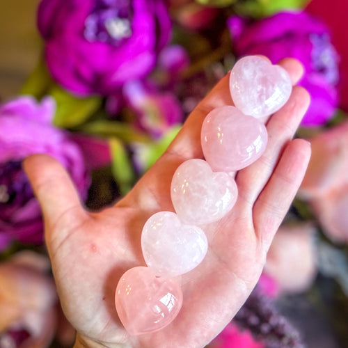 3 cm Rose Quartz Hearts for Valentines Day Gifts | CRYSTALS | Wiccan Center