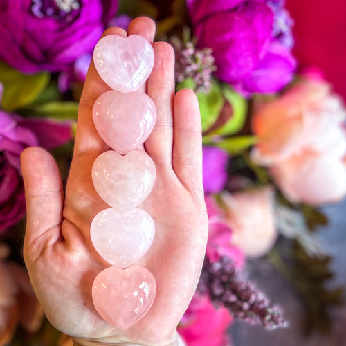 3 cm Rose Quartz Hearts for Valentines Day Gifts | CRYSTALS | Wiccan Center