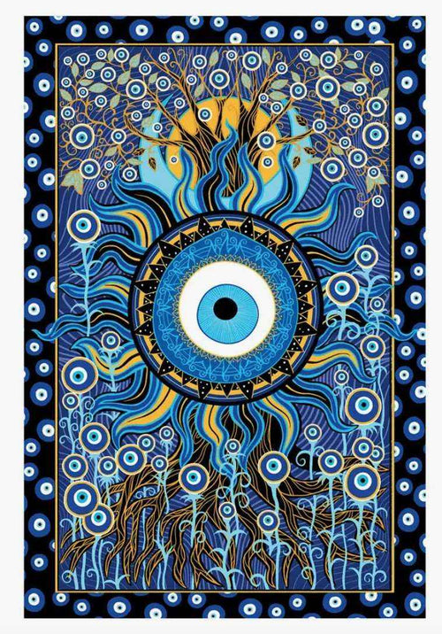 3D Evil Eye Tapestry | Tapestries | Wiccan Center