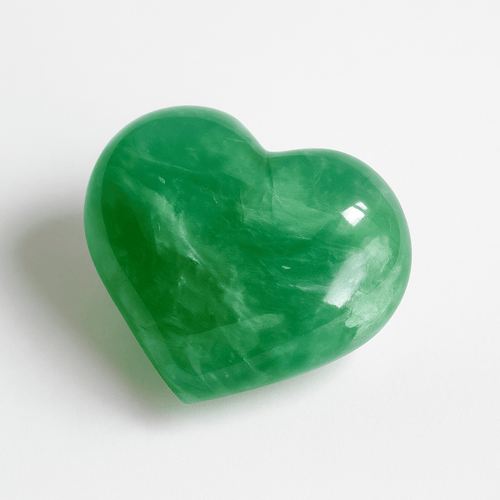 3D Green Fluorite Heart – Hand-Polished Crystal for Gift & Decor | | Wiccan Center