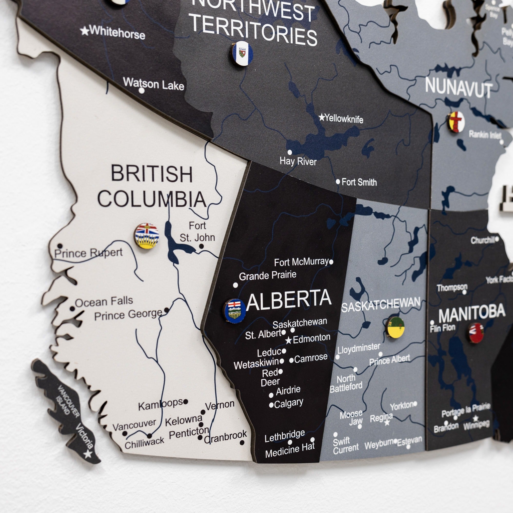 3D Wooden Map of Canada – Nordik