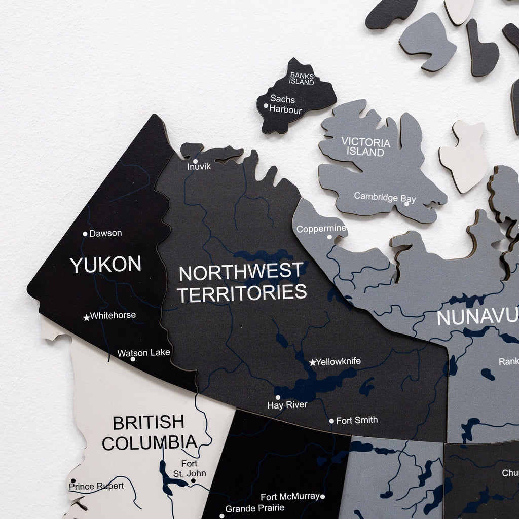 3D Wooden Map of Canada – Nordik