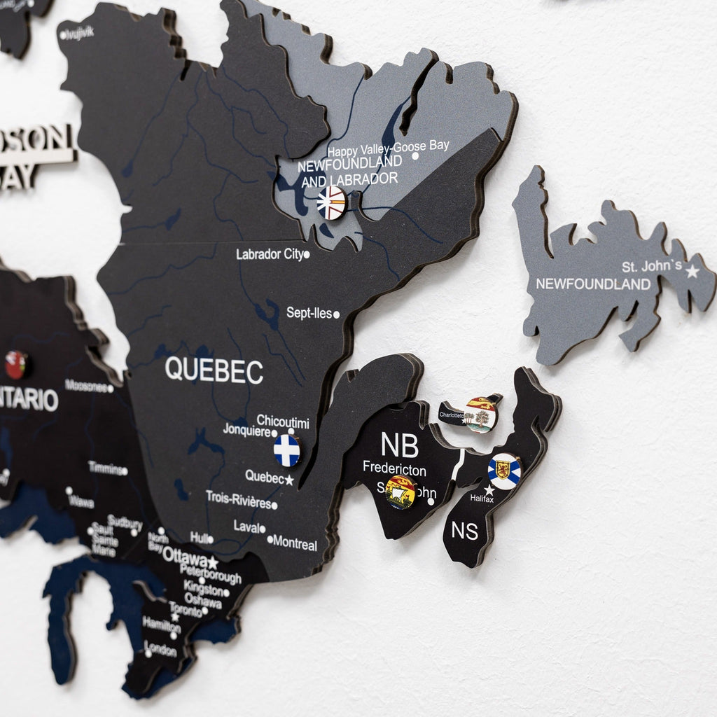 3D Wooden Map of Canada – Nordik