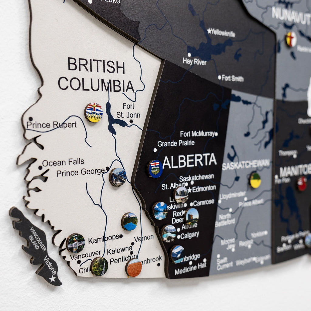 3D Wooden Map of Canada – Nordik