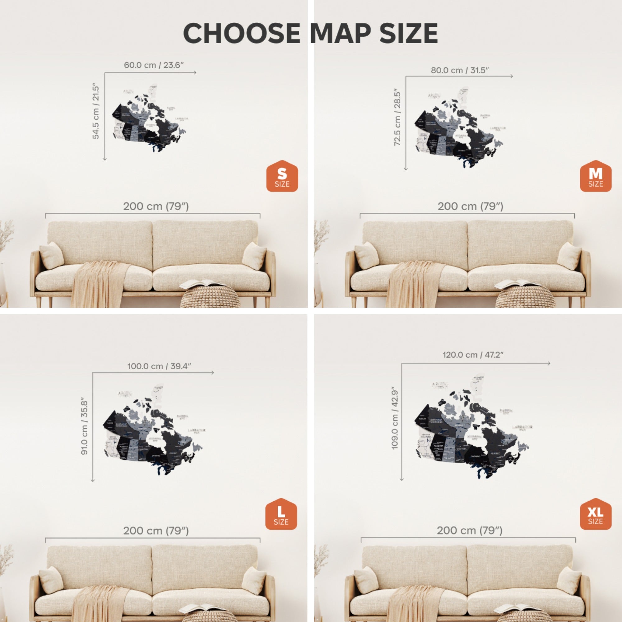 3D Wooden Map of Canada – Nordik