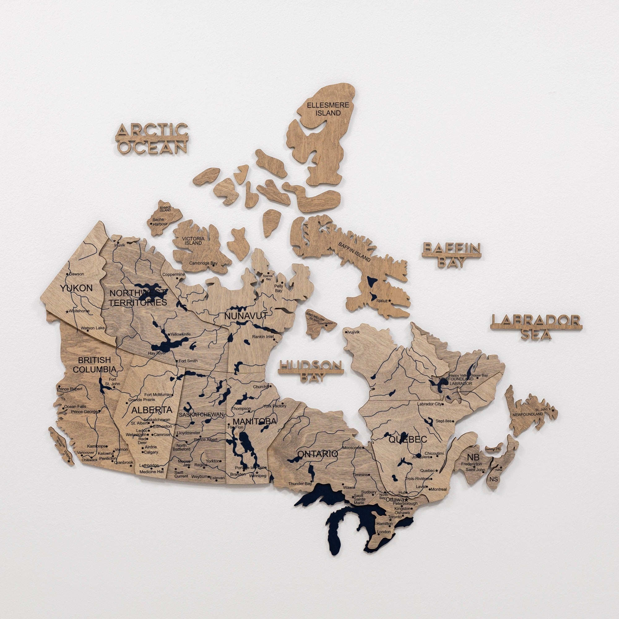 3D Wooden Map of Canada – Terra