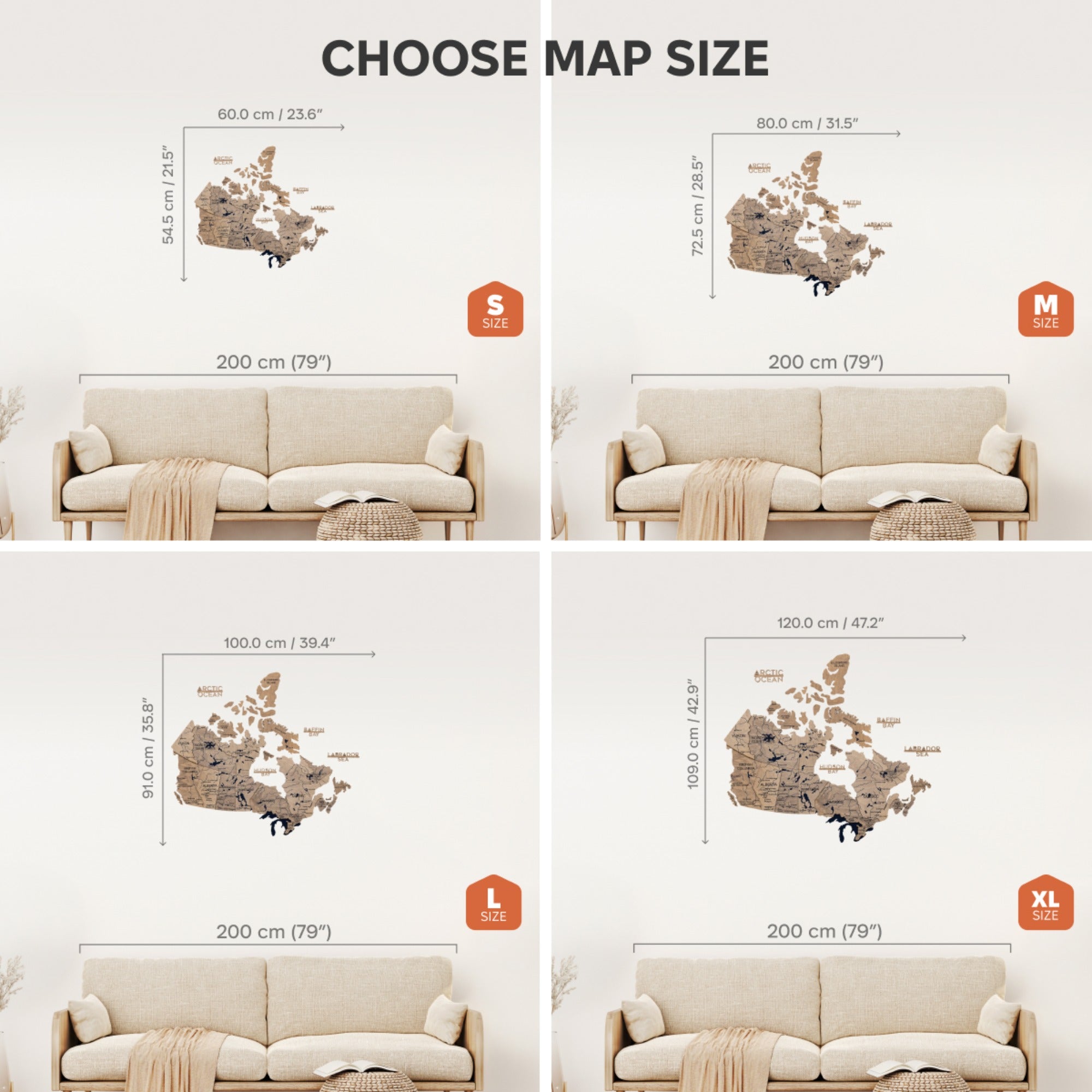 3D Wooden Map of Canada – Terra