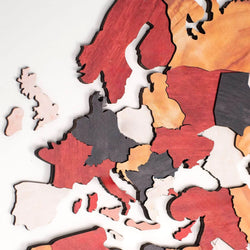3D Wooden World Map Onyx | 3D Colored World Map | Wiccan Center