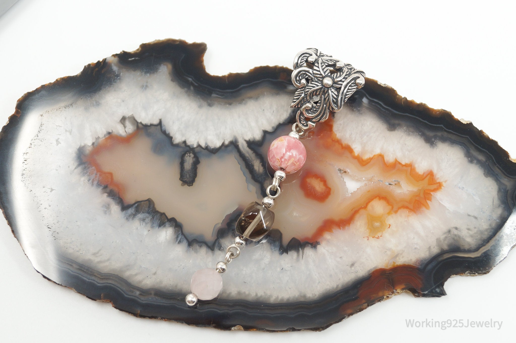 Vintage Carolyn Pollack Relios Multi Gem Flower Sterling Silver Pendant | Jewelry > Necklaces > Pendants | Wiccan Center