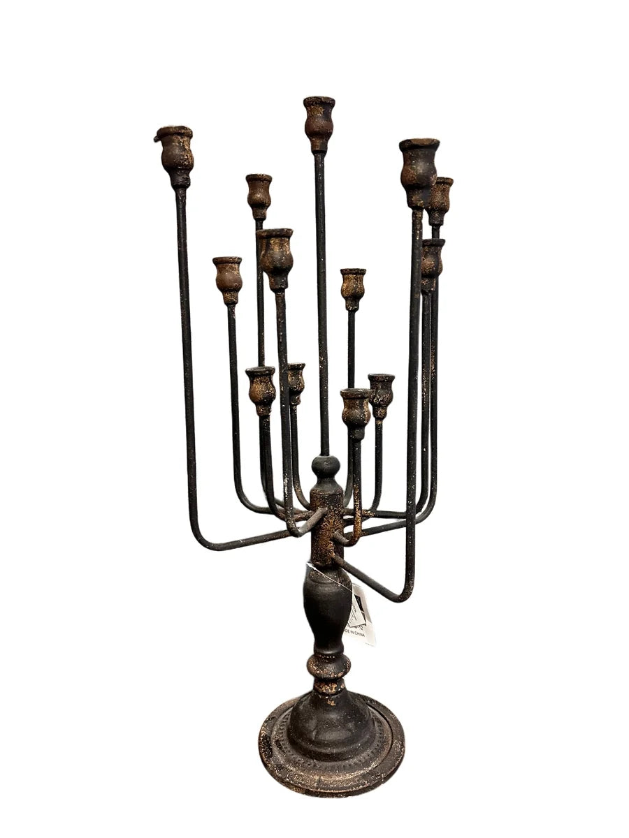 Black 13-Candle Iron Candelabra | | Wiccan Center