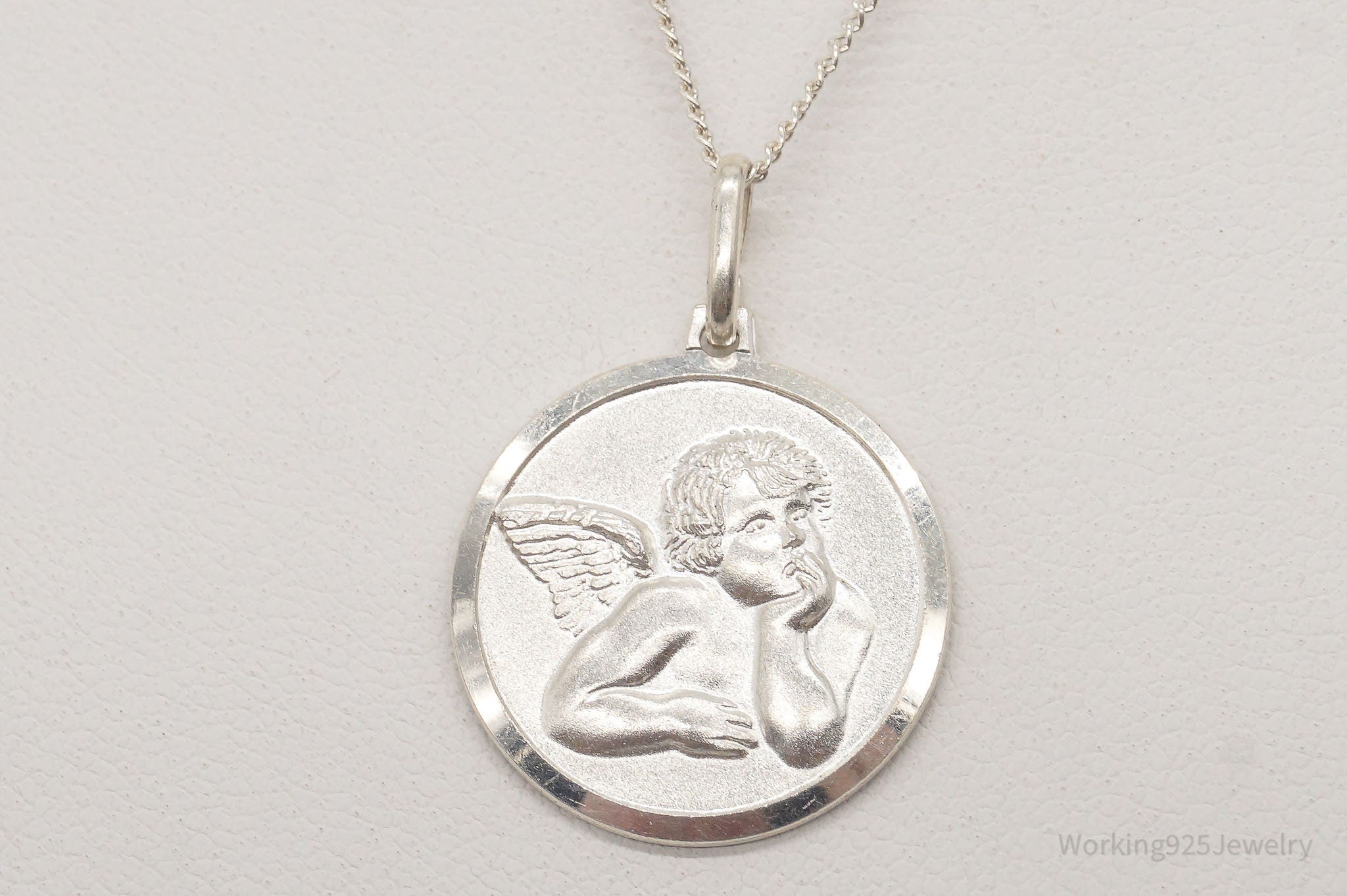 Vintage Angel Cherub Sterling Silver Necklace | Jewelry > Necklaces > Pendants | Wiccan Center