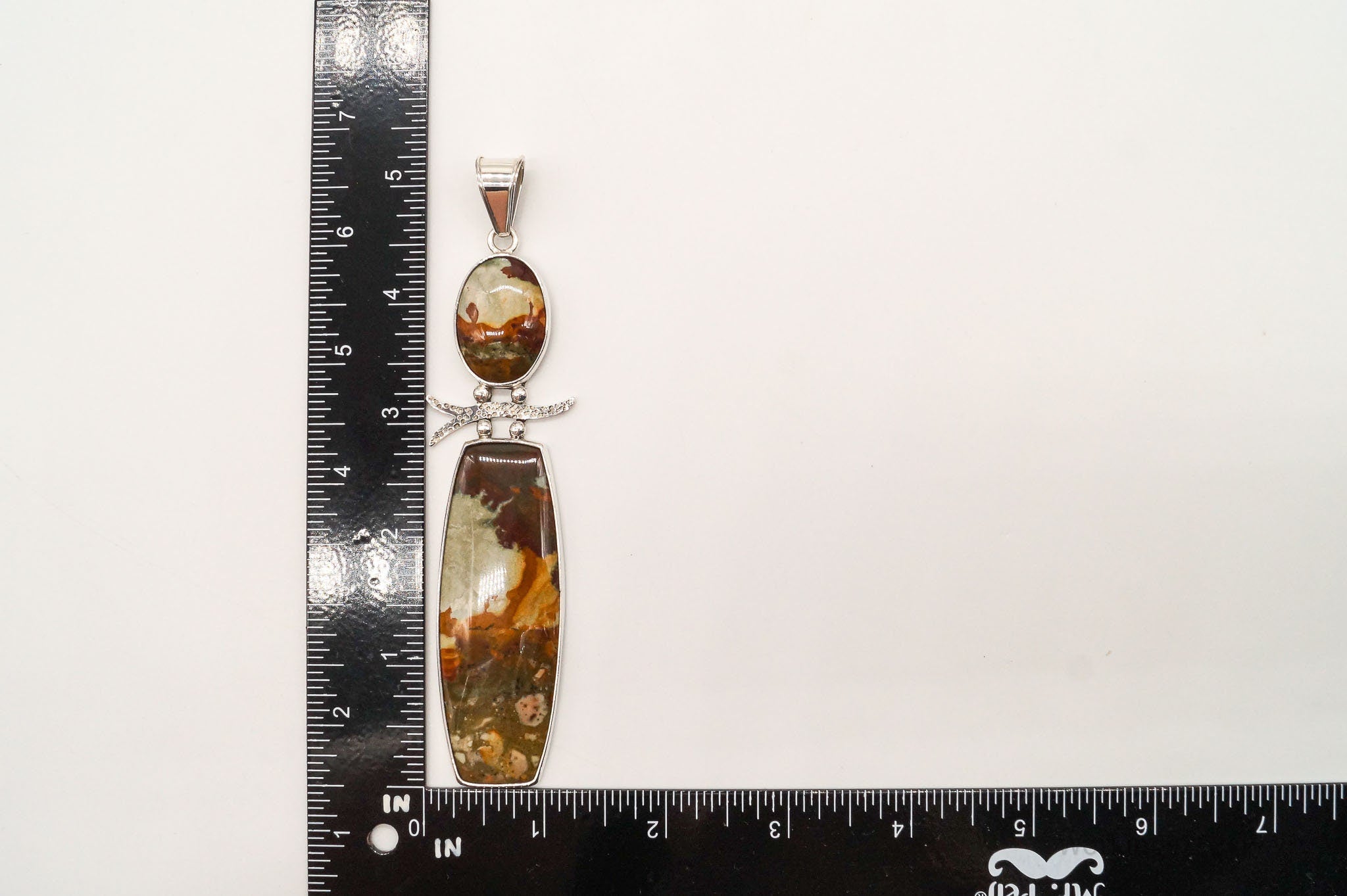 Large Designer OBSIDIAN Jasper Sterling Silver Pendant | Jewelry > Necklaces > Pendants | Wiccan Center