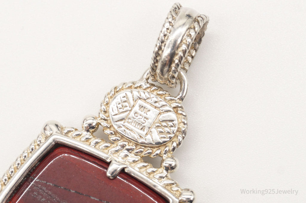 Large Designer Whitney Kelly Red Jasper Garnet Sterling Silver Pendant | Jewelry > Necklaces > Pendants | Wiccan Center