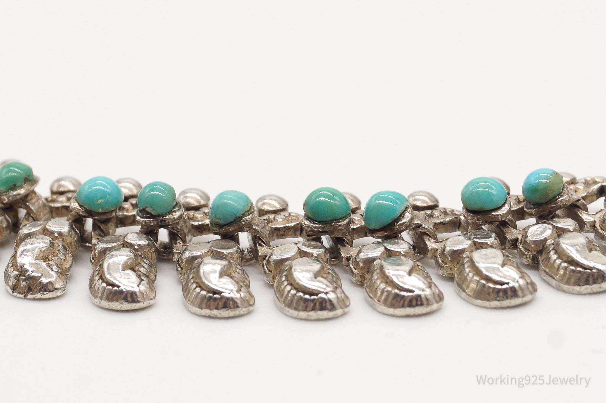 Handmade Vintage Native American Unsigned Turquoise Silver Necklace | Jewelry > Necklaces > Pendants | Wiccan Center