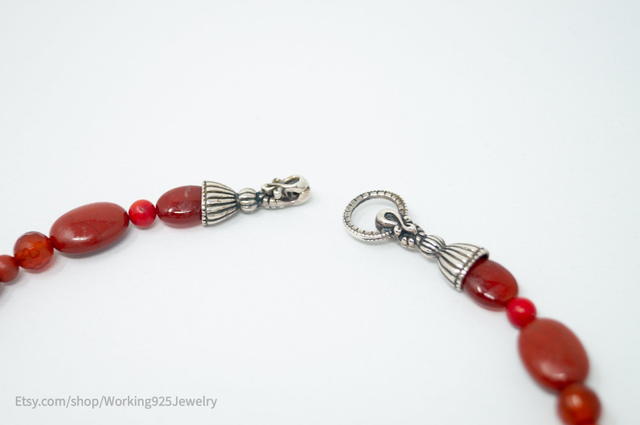 Designer Carolyn Pollack Relios Carnelian Red Jasper Sterling Silver Necklace | Jewelry > Necklaces | Wiccan Center