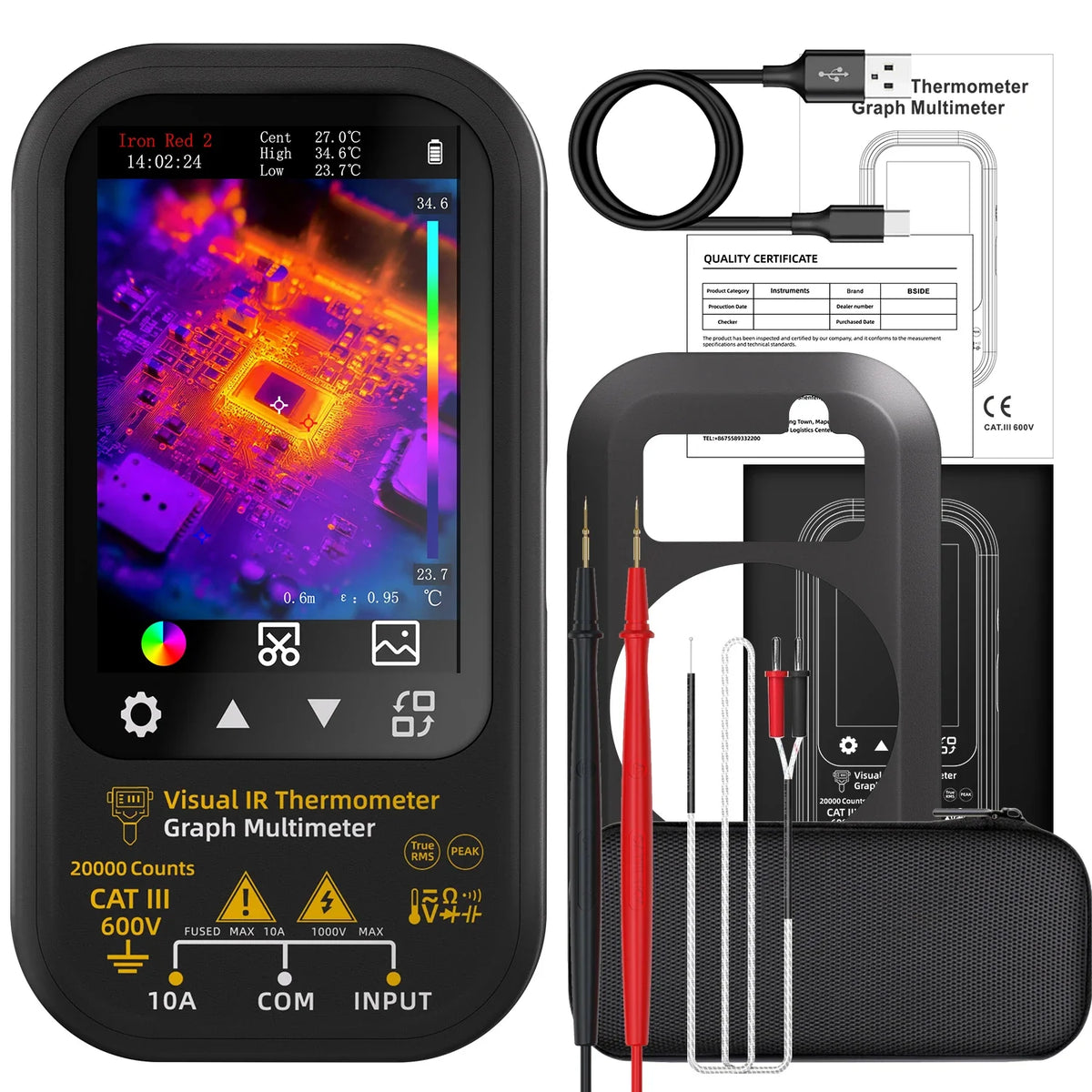 BSIDE SH6 Thermal Imager Digital Multimeter | Thermal Imaging Multimeter | Wiccan Center