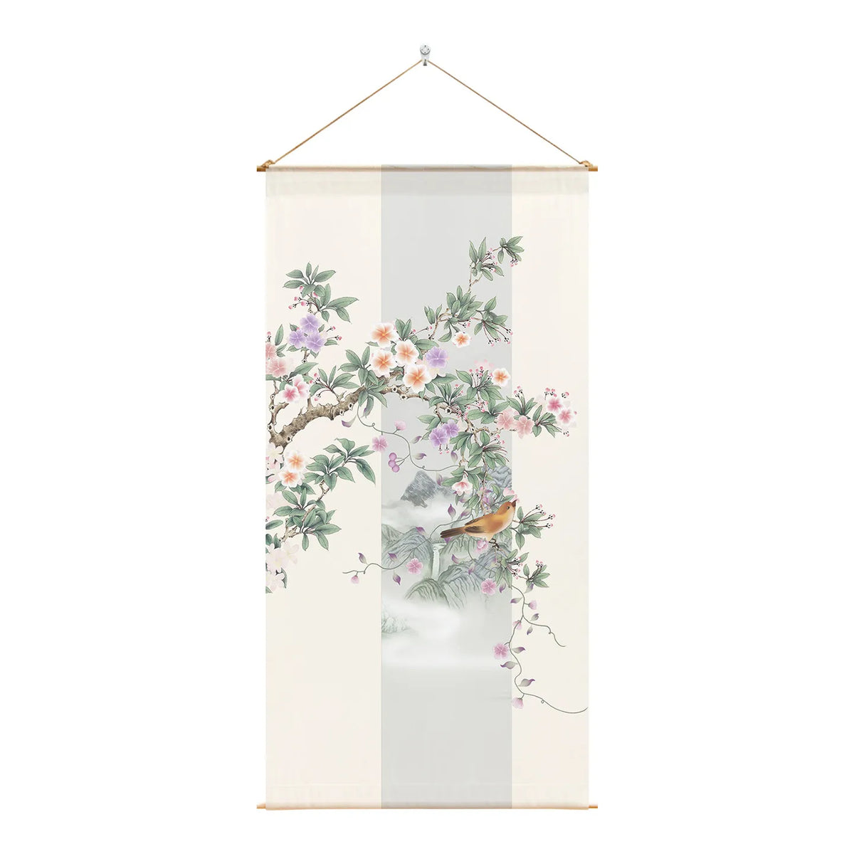 Japanese Zen Sheer Gauze Hanging Room Divider | Tea Room & Meditation Drape | Room Divider | Wiccan Center