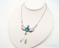 Vintage Native American LG Turquoise Sterling Silver Necklace | Jewelry > Necklaces > Pendants | Wiccan Center