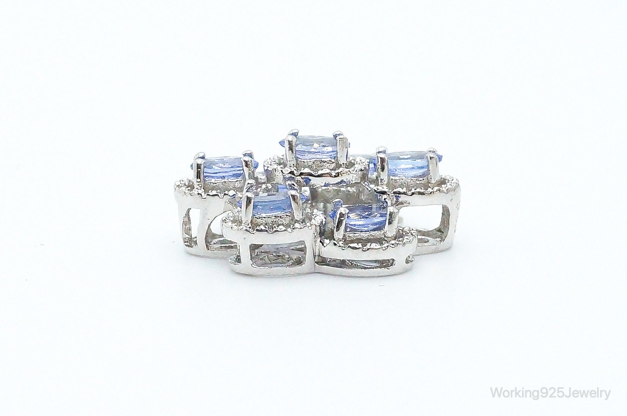 Designer Stauer Iolite Cubic Zirconia Sterling Silver Pendant | Jewelry > Necklaces > Pendants | Wiccan Center