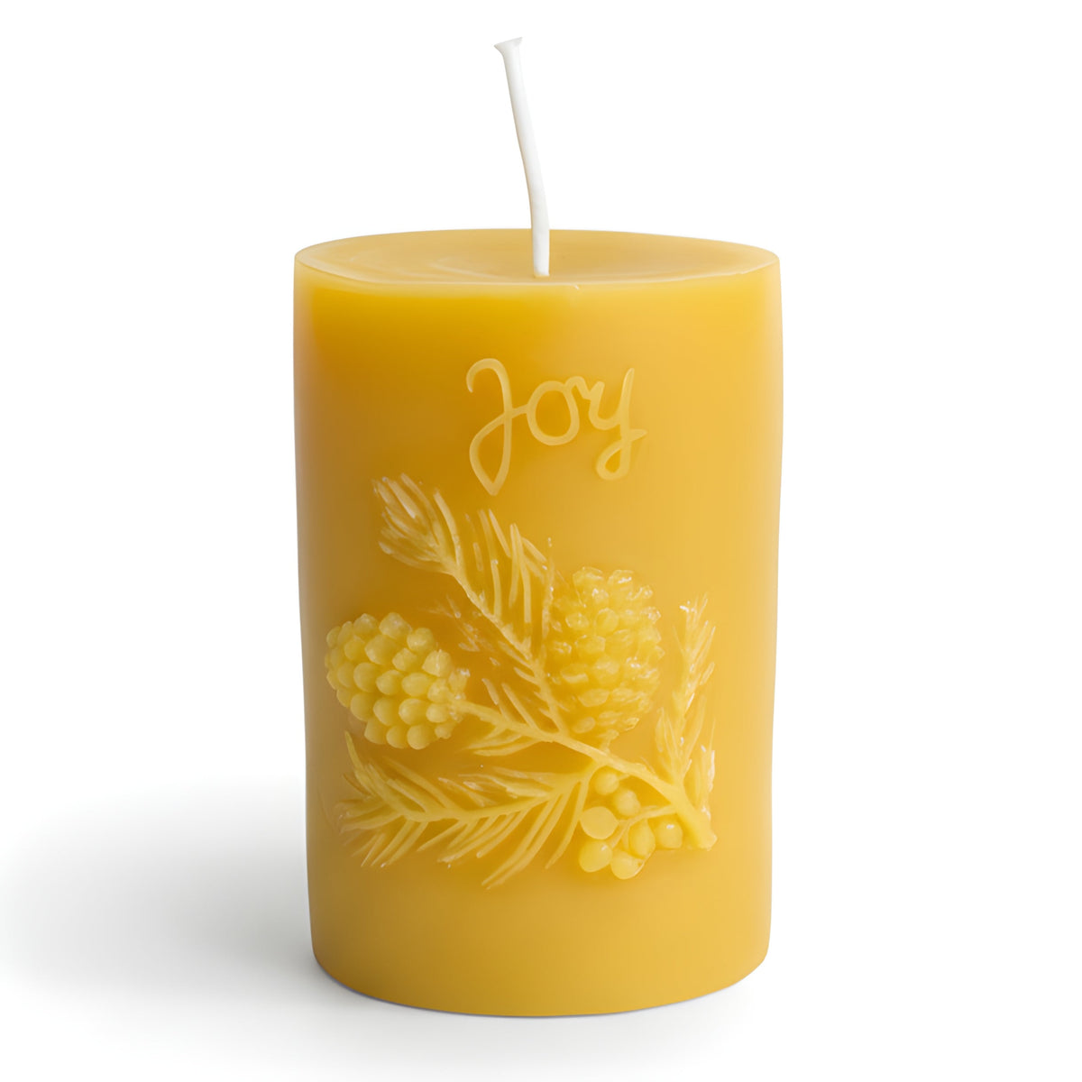 Joy Pinecone Beeswax Pillar Candle | Pillar Candles | Wiccan Center