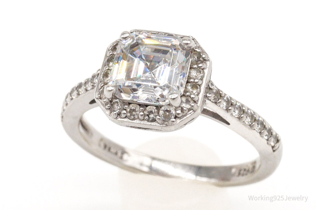 Vintage Cubic Zirconia Sterling Silver Ring Size 9 | Jewelry > Rings | Wiccan Center