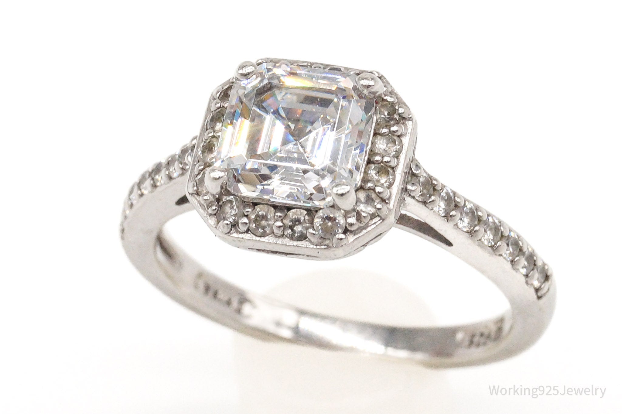 Vintage Cubic Zirconia Sterling Silver Ring Size 9 | Jewelry > Rings | Wiccan Center