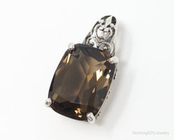 Vintage Designer CNA Large Smoky Topaz Sterling Silver Pendant | Jewelry > Necklaces > Pendants | Wiccan Center