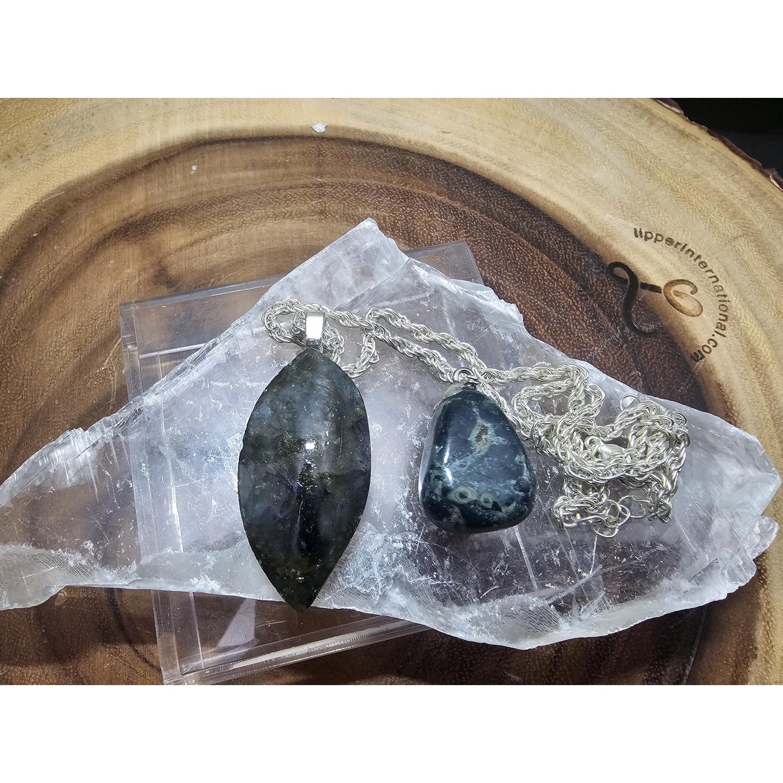 Labradorite & Jababa jasper set