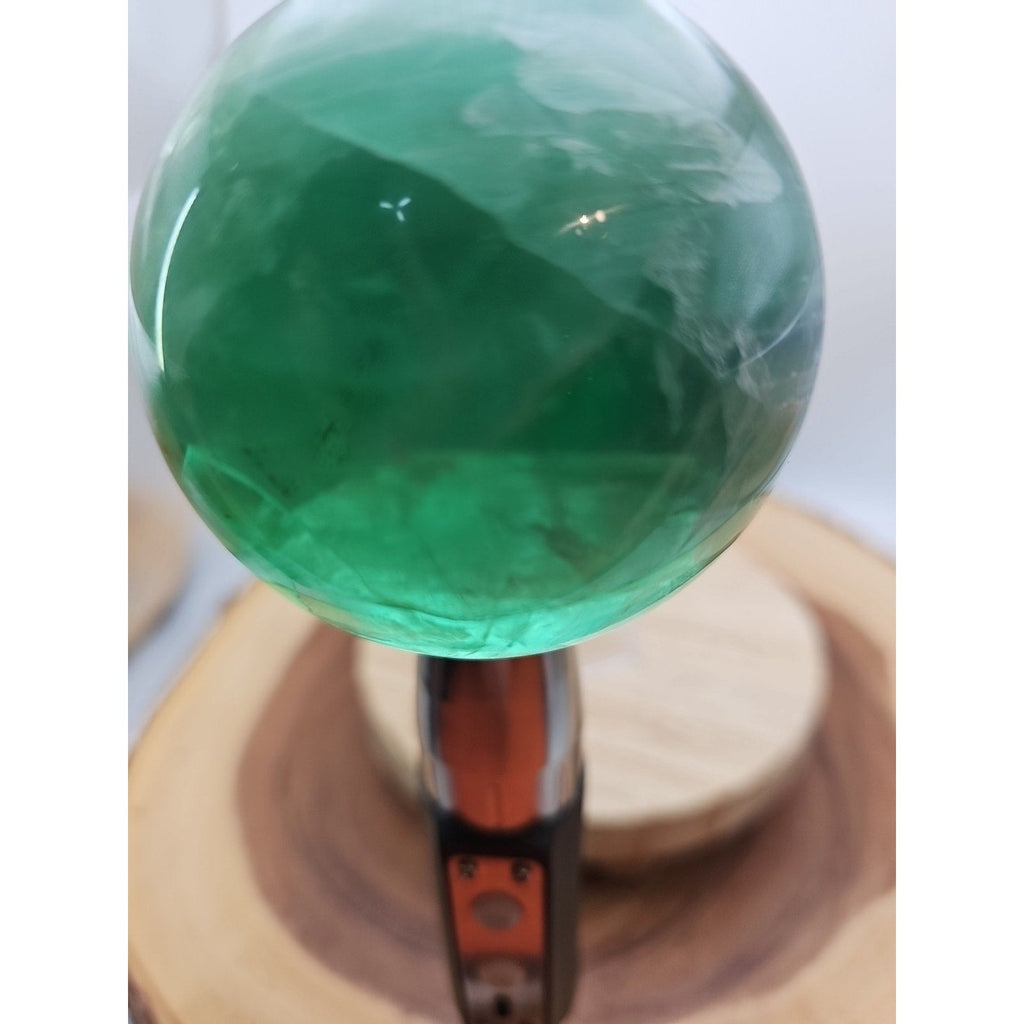 1.59lb Natural Rainbow Fluorite Quartz Crystal Sphere Ball Polished | Crystal Spheres & Eggs | Wiccan Center