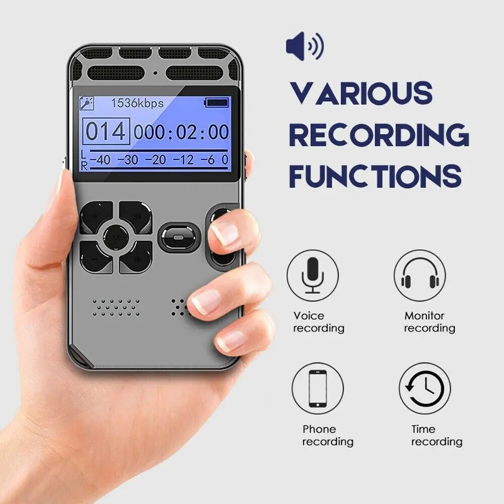 64GB Rechargeable LCD Digital Audio Sound Voice Recorder Dictaphone MP3 Player | | Wiccan Center