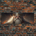 Panoramic Portrait of Odin, Norse Mythology Painting, Framed Wall Art, Man Cave Decor | | Wiccan Center