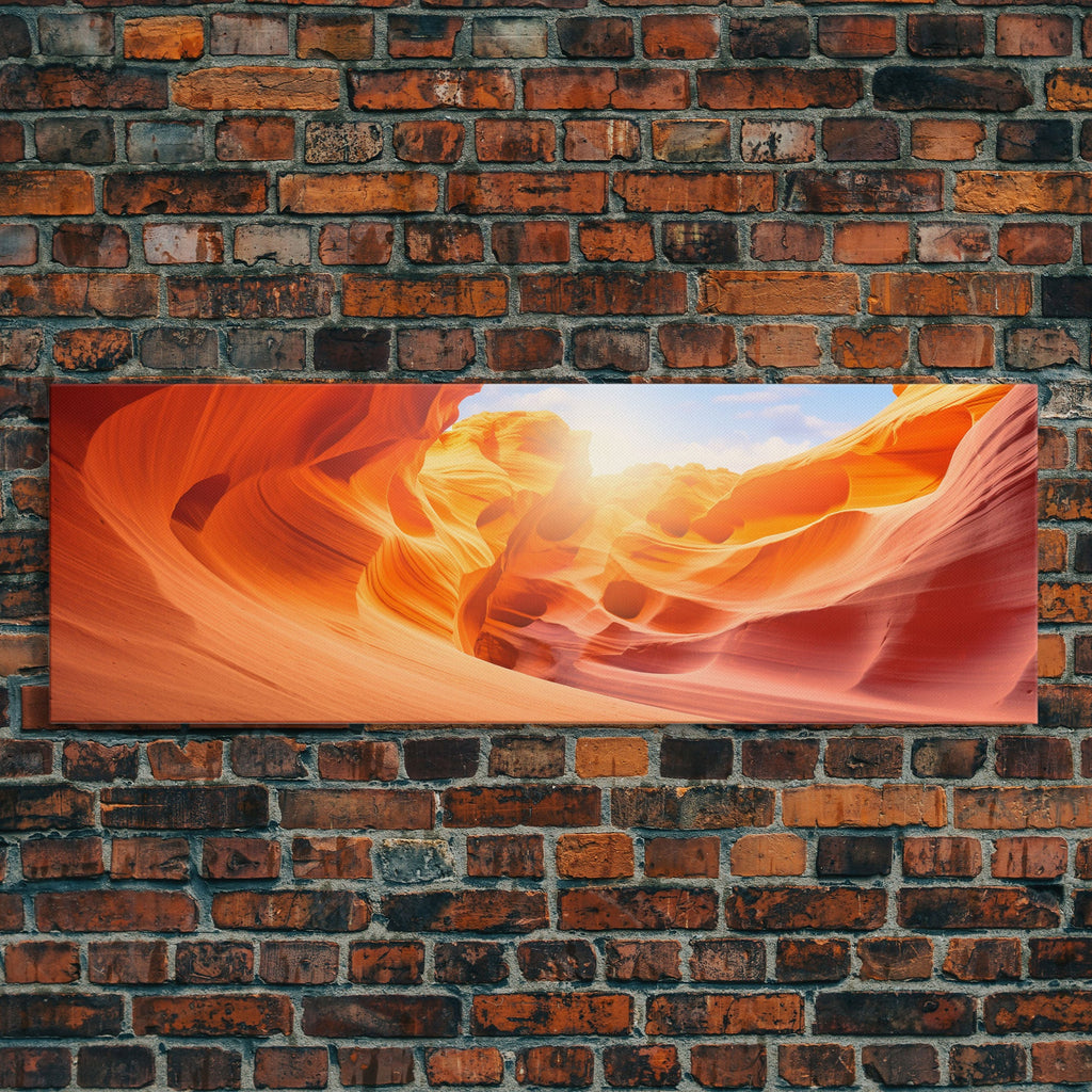 Beautiful Photographic Panoramic of Antelope Canyon Arizona, Sunset Photography, Framed Canvas Print, Landscape Photography, Landmark Art | | Wiccan Center
