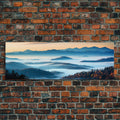 Photographic Panoramic of Blue Ridge Mountains National Parkway, Sunset Photography, Wall Art, Framed Canvas Print, Landscape Photography | | Wiccan Center