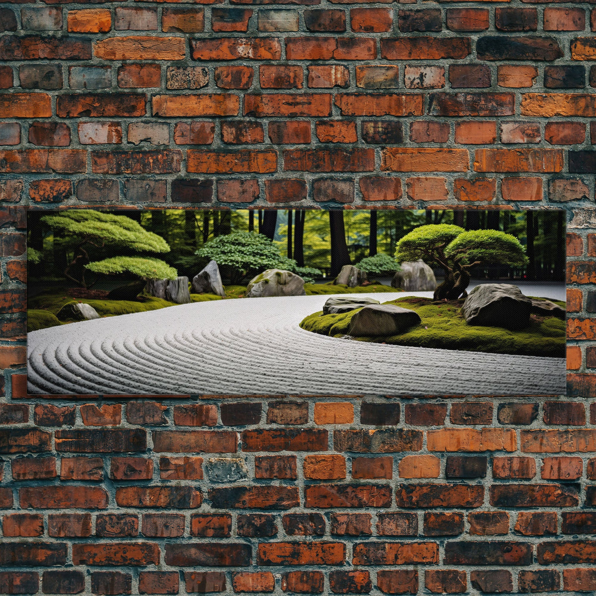 Zen Garden Art, Framed Canvas Print, Meditation Center Wall Decor, Lobby Art, Entryway Decor, Calming Meditation Art | | Wiccan Center