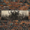 The Demon, Panoramic Canvas Print, Framed Halloween Art, Spooky Decor, Halloween Art, Halloween Wall Art, Halloween Art Print | | Wiccan Center