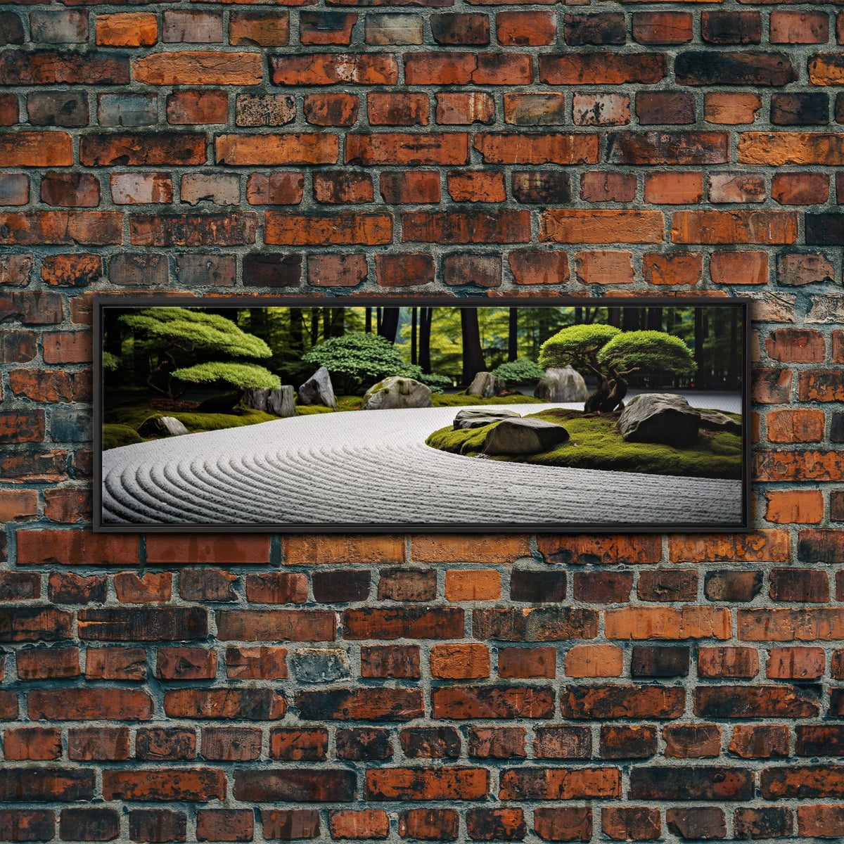 Zen Garden Art, Framed Canvas Print, Meditation Center Wall Decor, Lobby Art, Entryway Decor, Calming Meditation Art | | Wiccan Center