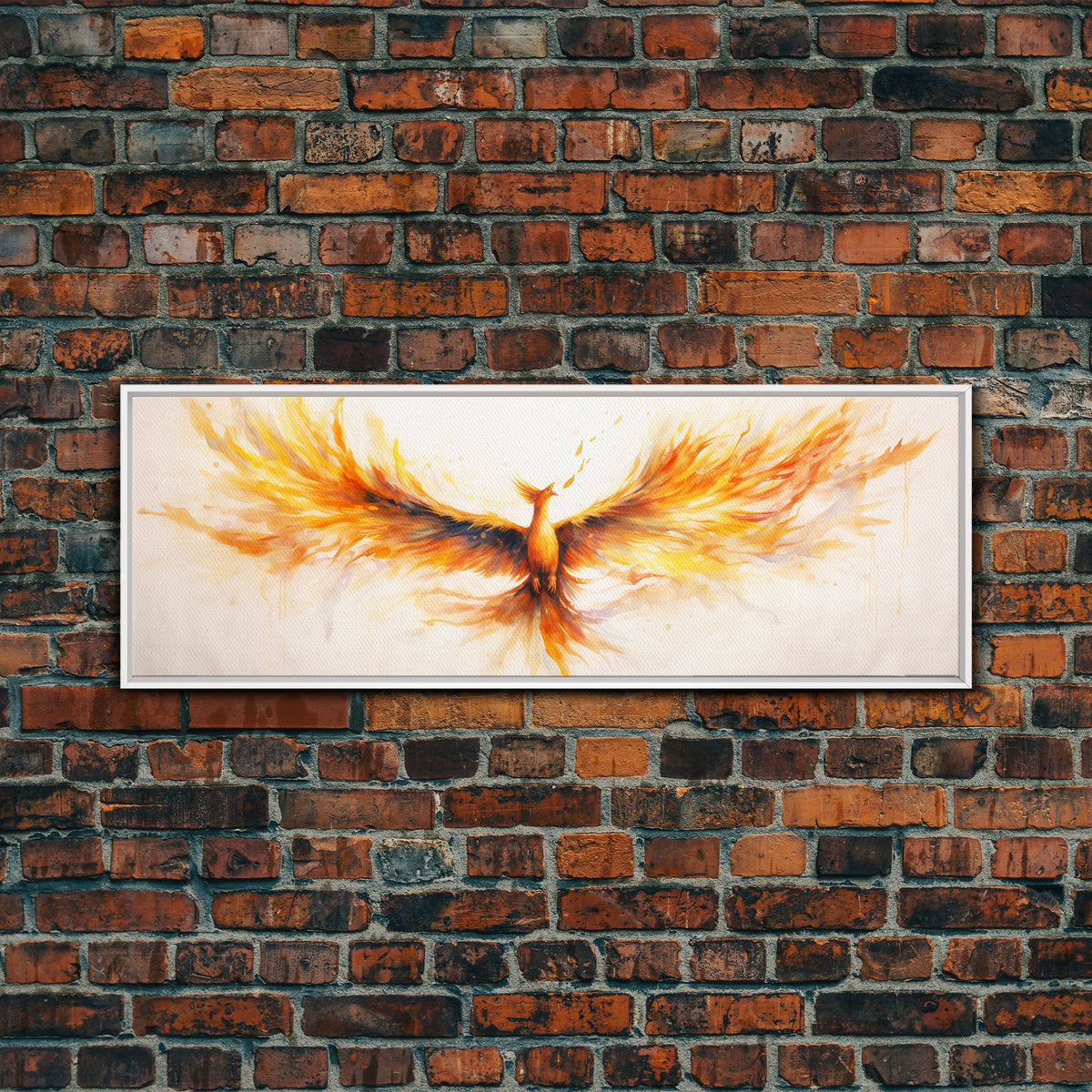 The Phoenix Panoramic Print, Mystical Rebirth, Framed Wall Art, Reincarnation Art | | Wiccan Center