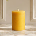 3x4 Inch Yellow Beeswax Pillar Candle | Candles | Wiccan Center