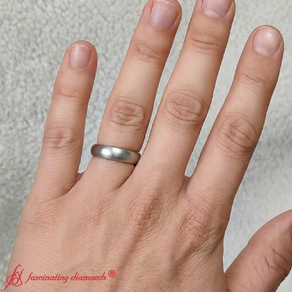 Wedding Band Beveled Edge Matte