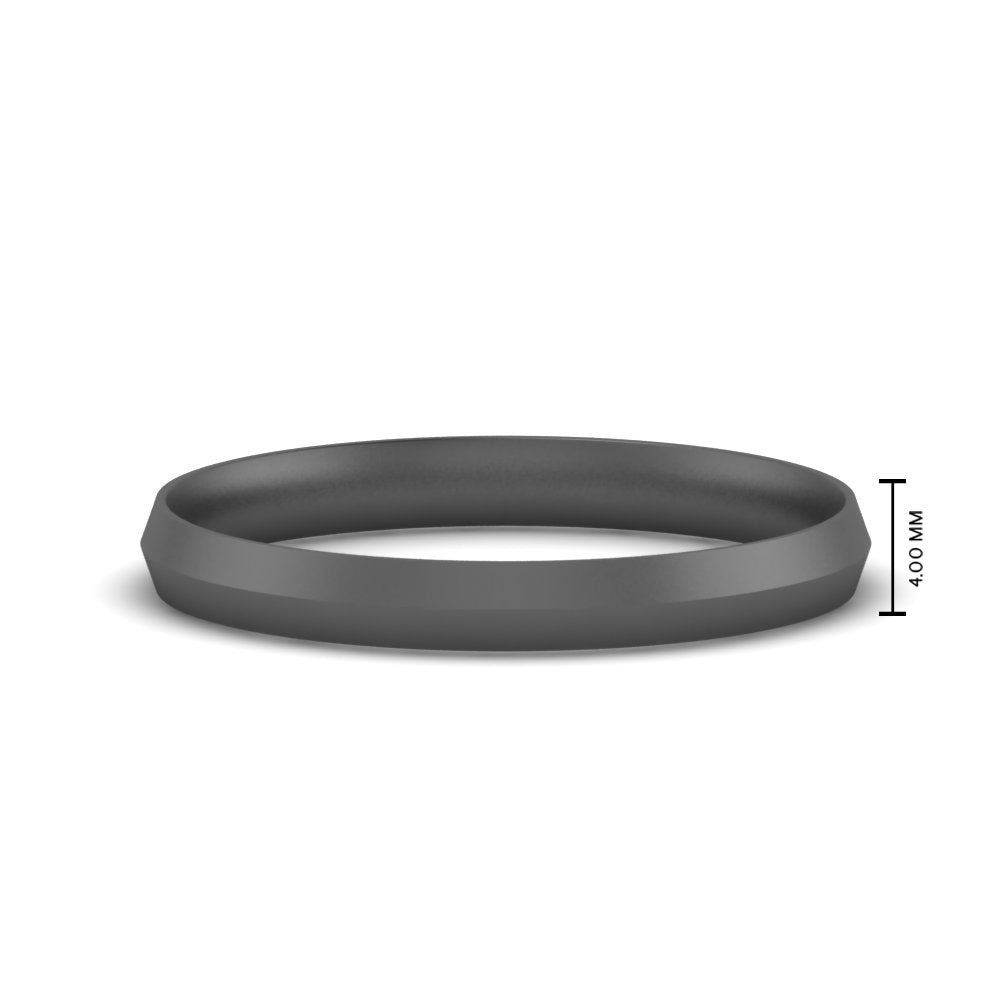 4 mm Comfort Fit Knife Edge Mens Band