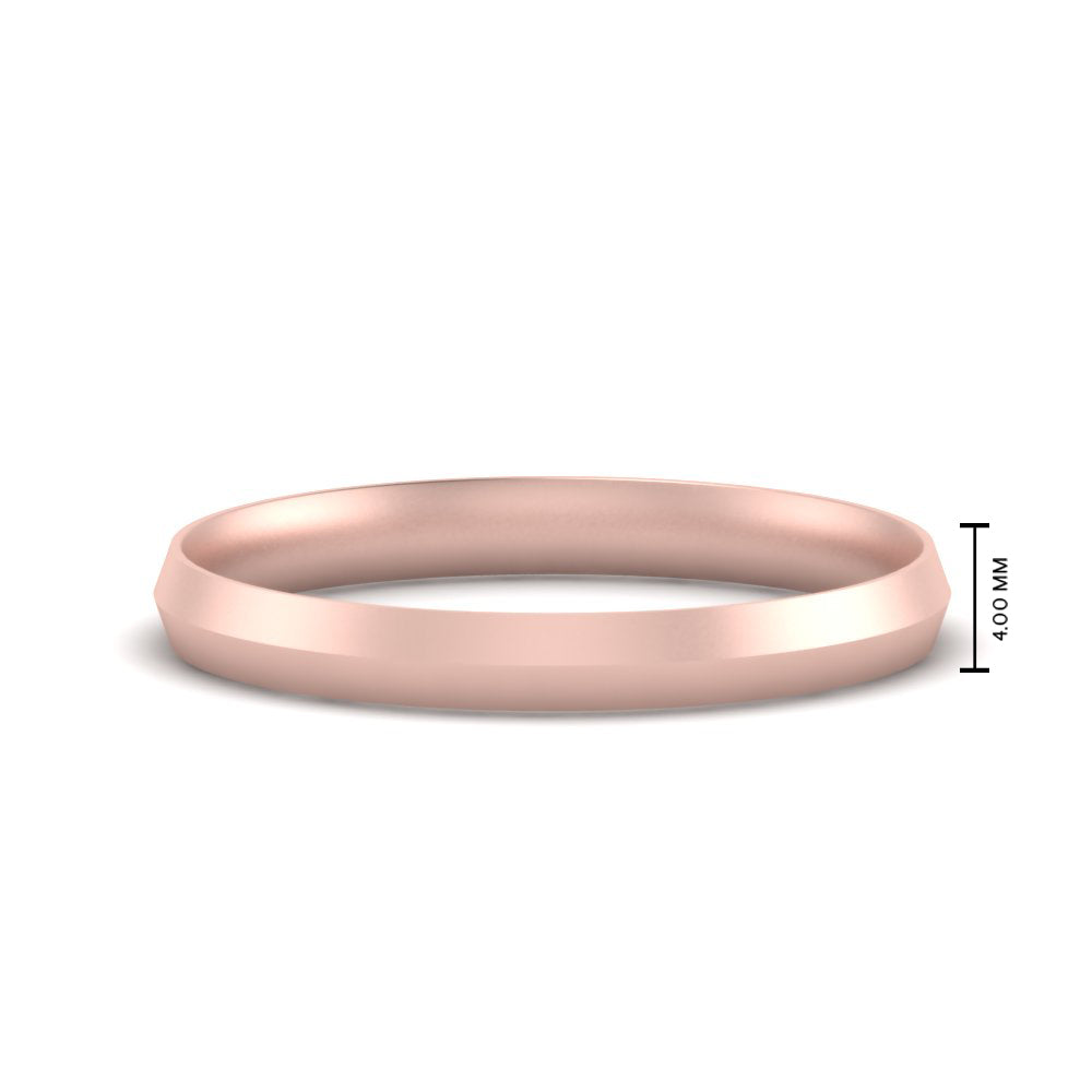 4 mm Comfort Fit Knife Edge Mens Band