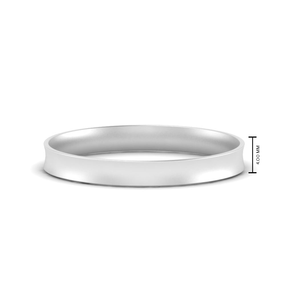 4 mm Comfort Fit Concave Mens Band