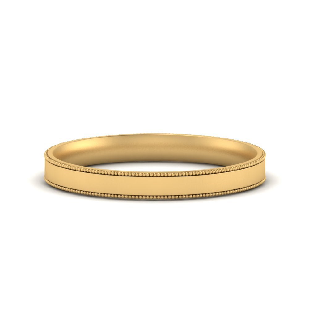 4 mm Stepped Edge Comfort Fit Flat Mens Band